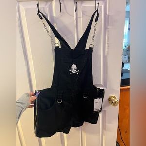 black dolls kill skull overalls/romper
